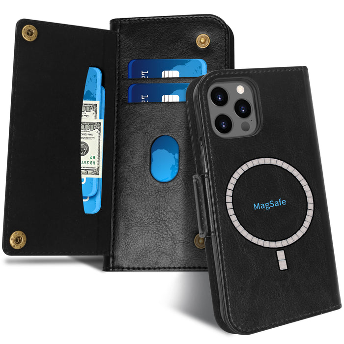 [Support Magsafe Charger] iPhone 12 Pro Max Wallet Case - fyystore