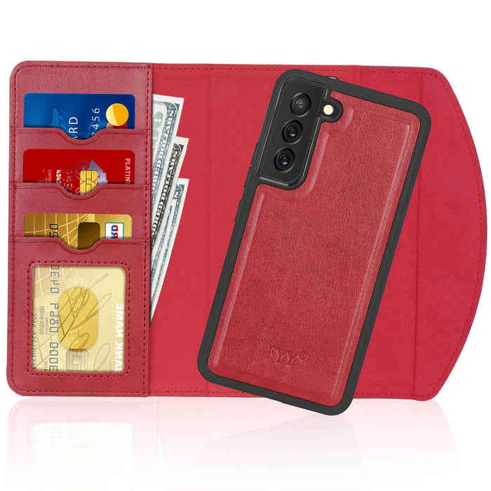 Galaxy S22 5G Case 2-in-1 Magnetic Detachable Wallet Case