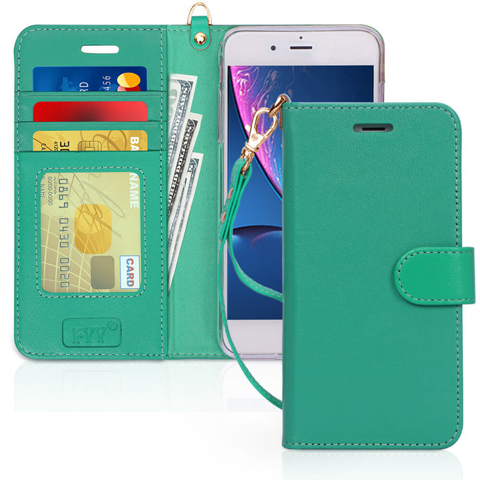 Genuine Leather Wallet Case for iPhone 8 Plus/7 Plus - fyystore