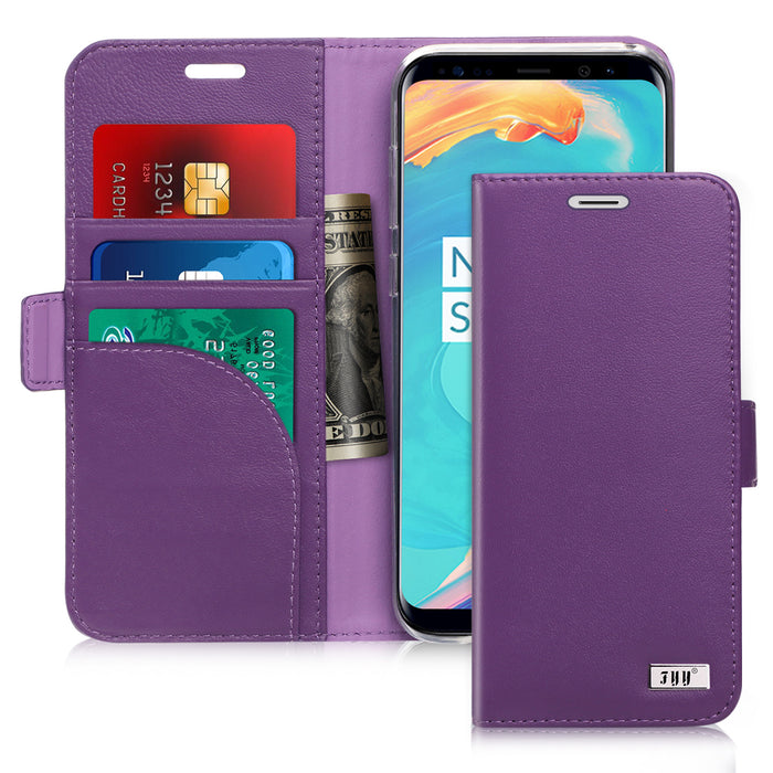 Genuine Leather Wallet Case for Galaxy S8 - fyystore