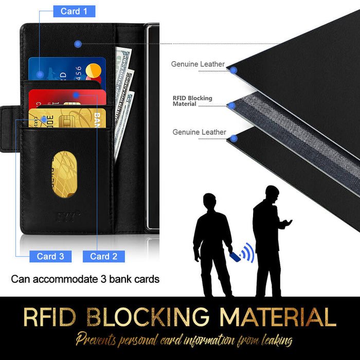 Genuine Leather Wallet Case for Galaxy Note 20 Ultra 6.9" - fyystore