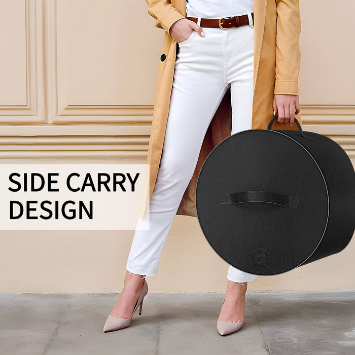 Hat boxes of leather