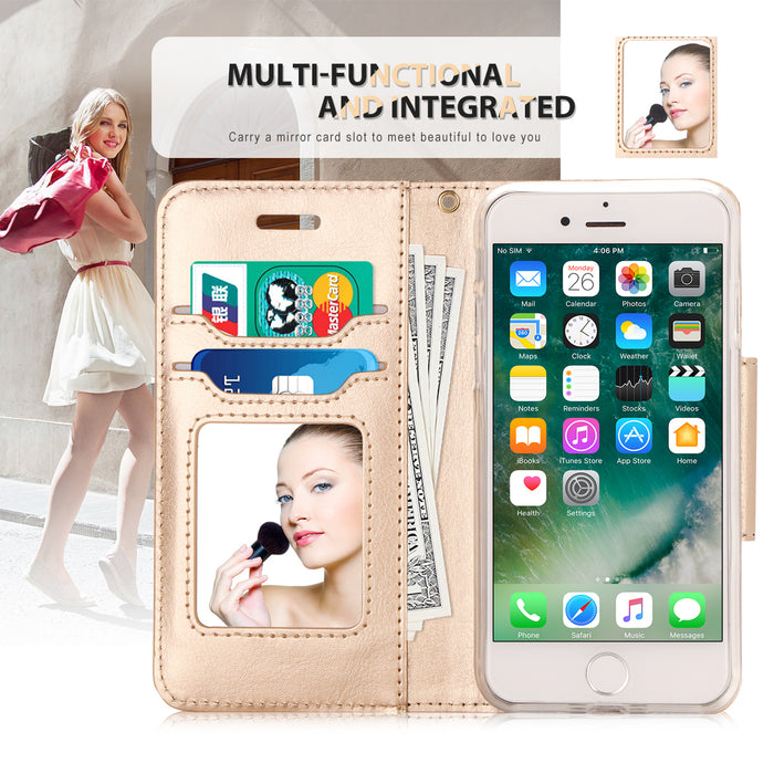 iPhone SE 2020/7/8 Wallet Case with Mirror - fyystore