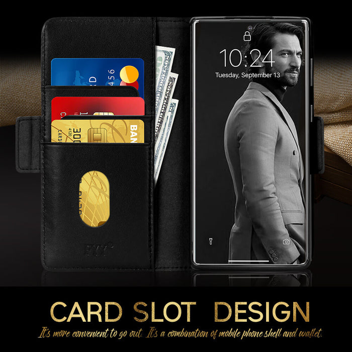Genuine Leather Wallet Case for Samsung Galaxy Note 20 6.7" - fyystore
