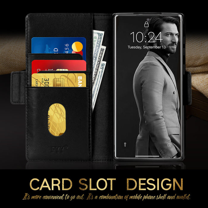Genuine Leather Wallet Case for Galaxy Note 20 Ultra 6.9" - fyystore