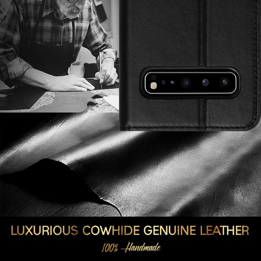 [Genuine Leather & RFID Blocking] Galaxy S10 5G Case - fyystore