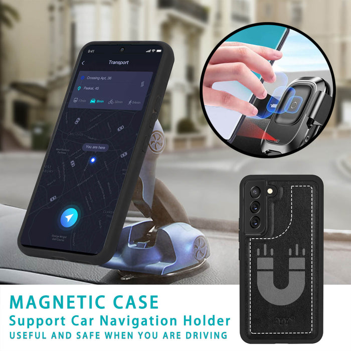 Galaxy S22 5G Case 2-in-1 Magnetic Detachable Wallet Case
