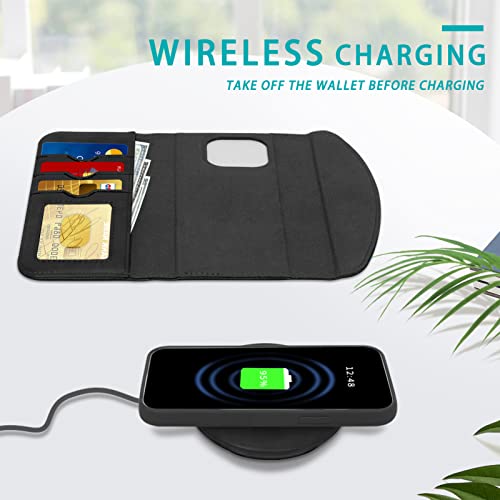 FYY 2022 iPhone 14 Pro 6.1 Case, [Compatible with Magsafe Charging] 2-in-1 Magnetic Detachable Wallet Phone Case