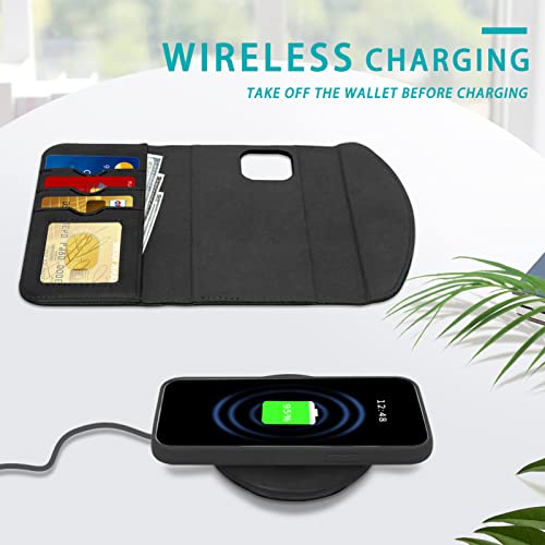 FYY 2022 iPhone 14 6.1 Case, [Compatible with Magsafe Charging] 2-in-1 Magnetic Detachable Wallet Phone Case