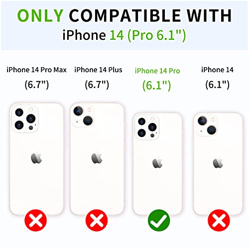 FYY 2022 iPhone 14 Pro Case Compatible with MagSafe,Luxury PU Leather Wallet Phone Case