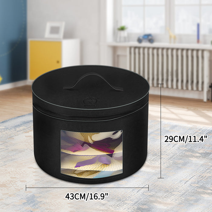 Hat boxes of leather