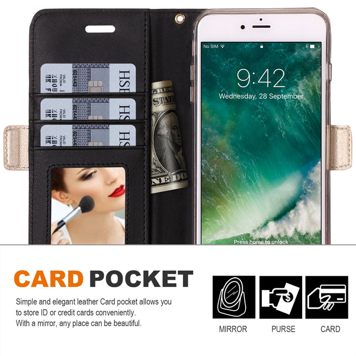 [RFID Blocking] Leather Case for iPhone 7 Plus/8 Plus - fyystore