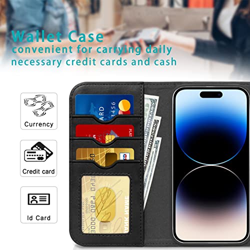 FYY 2022 iPhone 14 Pro 6.1 Case, [Compatible with Magsafe Charging] 2-in-1 Magnetic Detachable Wallet Phone Case