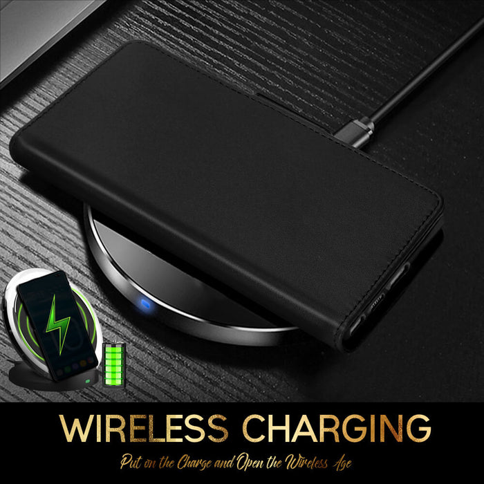 Genuine Leather Wallet Case for Samsung Galaxy Note 20 6.7" - fyystore