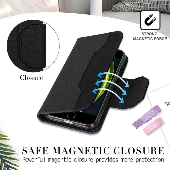 Wallet Case with Mirror for iPhone SE 2020, iPhone 7/8 4.7" - fyystore