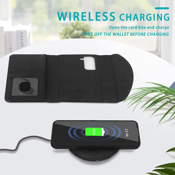 Galaxy S22+ Plus 5G Case 2-in-1 Magnetic Detachable Wallet Case