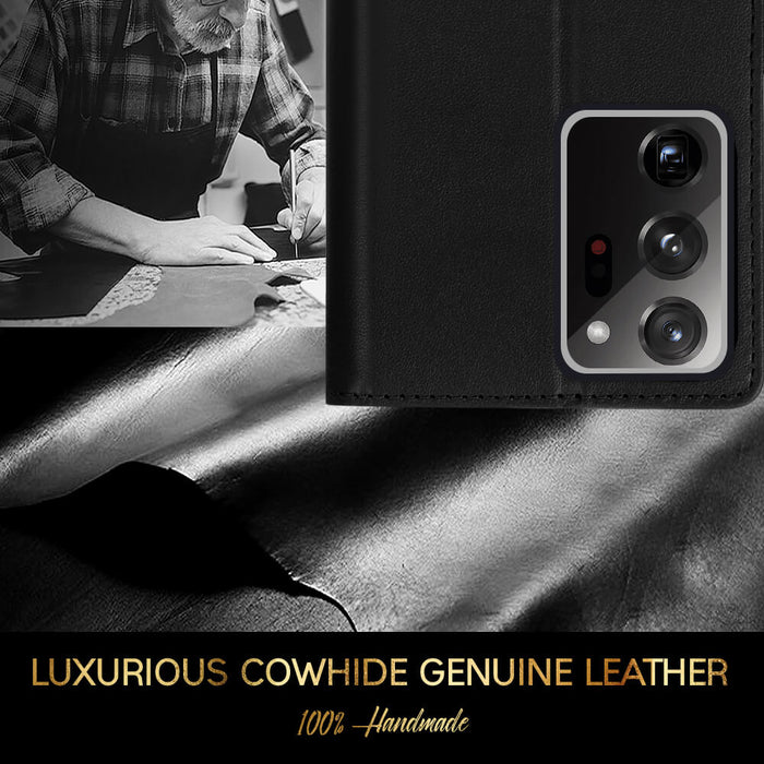 Genuine Leather Wallet Case for Galaxy Note 20 Ultra 6.9" - fyystore