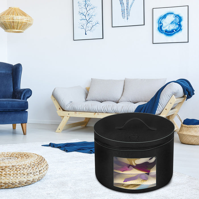 Hat boxes of leather