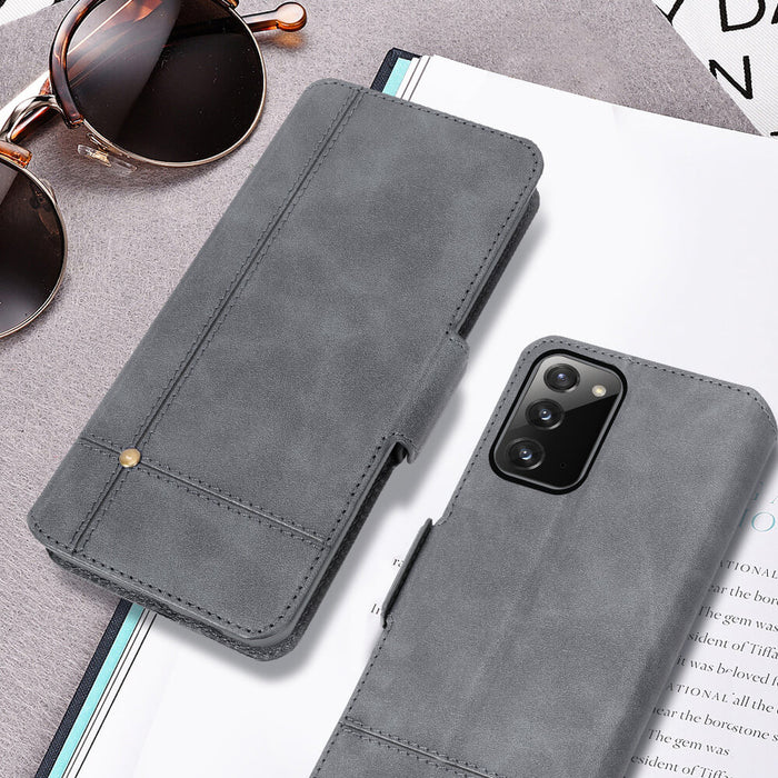 Ultra Slim PU Leather Wallet Case for Galaxy Note 20 6.7" - fyystore