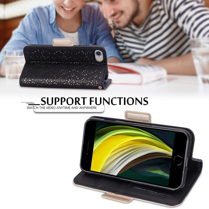 [RFID Blocking] Leather Case for iPhone 7/8/SE 2nd Gen - fyystore