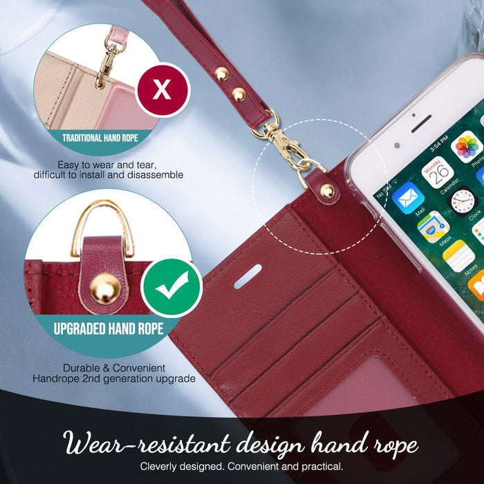 Genuine Leather Wallet Case for iPhone 6 Plus/6S Plus - fyystore