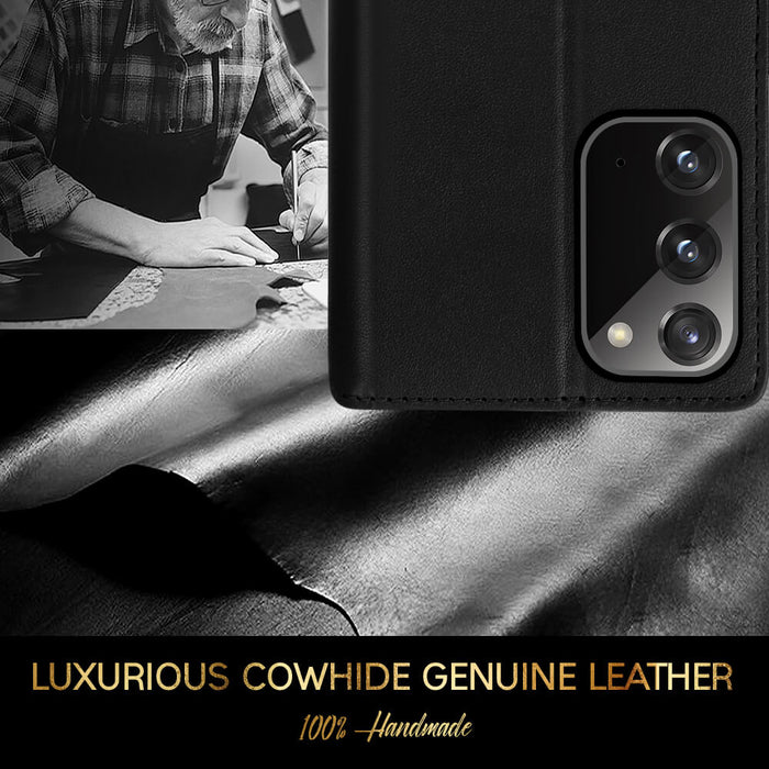 Genuine Leather Wallet Case for Samsung Galaxy Note 20 6.7" - fyystore