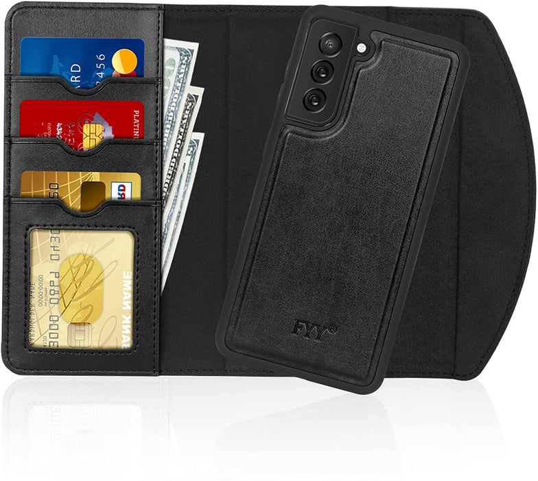 Galaxy S22+ Plus 5G Case 2-in-1 Magnetic Detachable Wallet Case