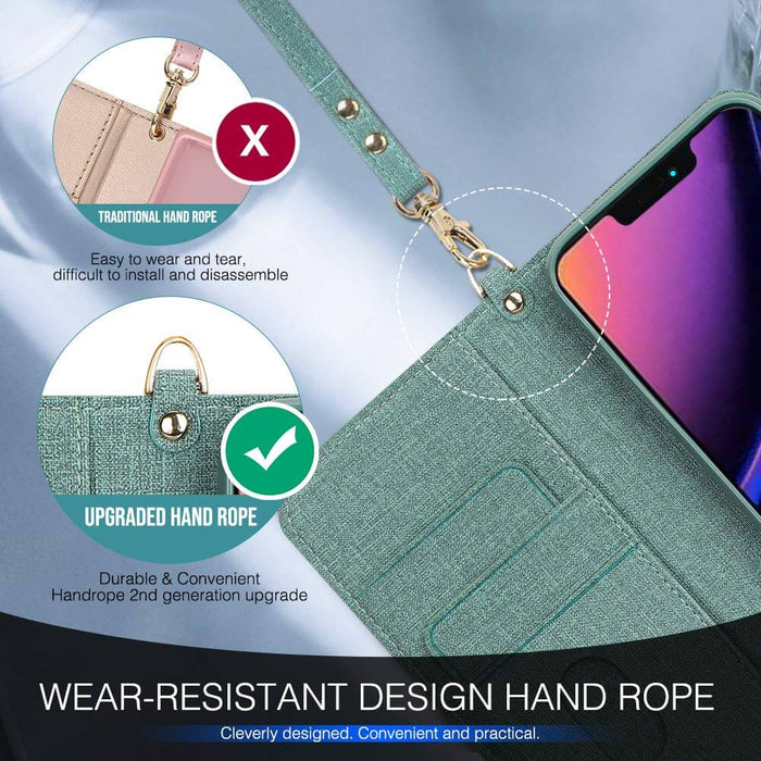 [Canvas Pattern] iPhone 11 Pro Max Wallet Case - fyystore