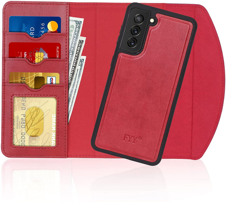 Galaxy S22+ Plus 5G Case 2-in-1 Magnetic Detachable Wallet Case