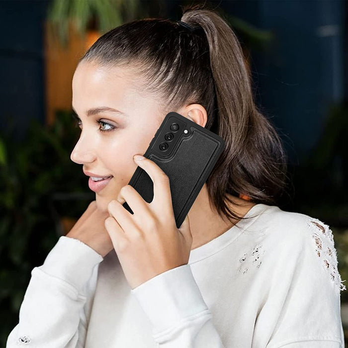 Galaxy S22+ Plus 5G Case 2-in-1 Magnetic Detachable Wallet Case