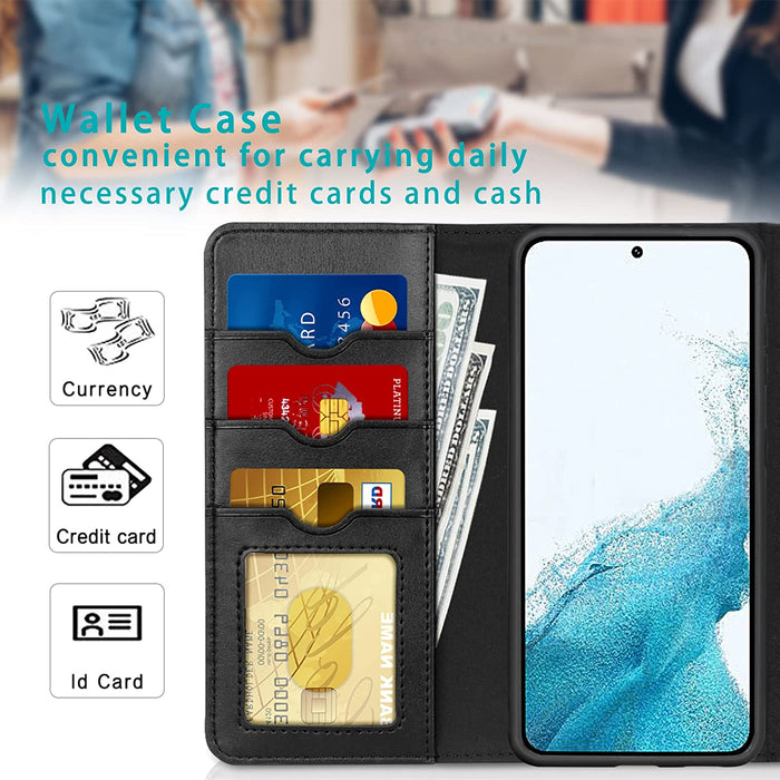 Galaxy S22+ Plus 5G Case 2-in-1 Magnetic Detachable Wallet Case