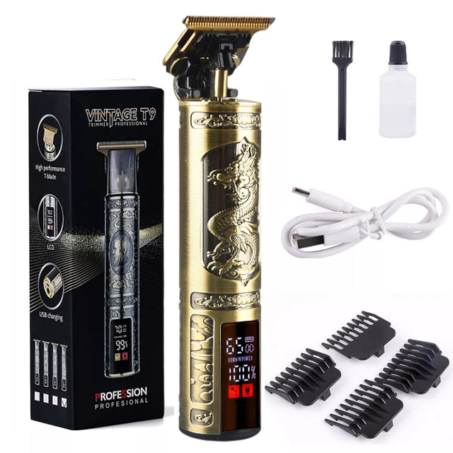 Men's Barber Retro T9 Hair Trimmer Professional Razor Trimmer Kemei Heyar Cut Machine Wireless Hair Clipper Beard Man Shaving