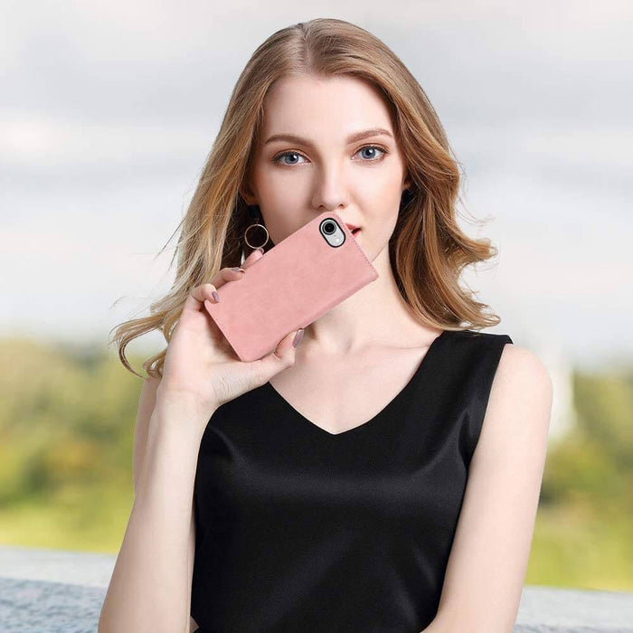 Wallet Case with Mirror for iPhone SE 2020, iPhone 7/8 4.7" - fyystore
