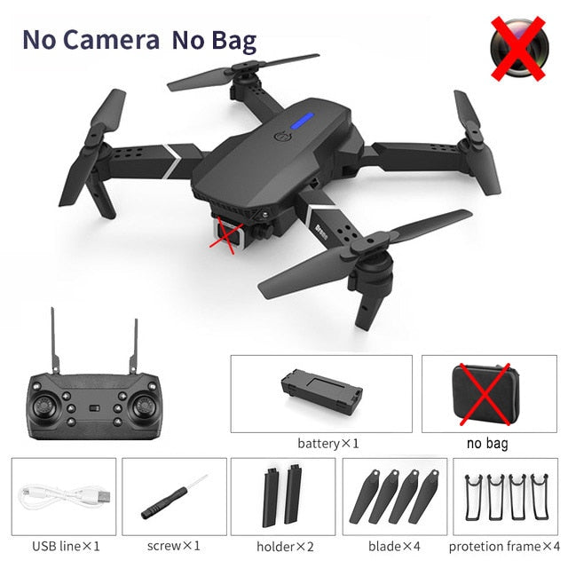 New 2022 E88Pro RC Drone 4K Professinal With 1080P Wide Angle HD Camera Foldable RC Helicopter WIFI FPV Height Hold Gift Toy