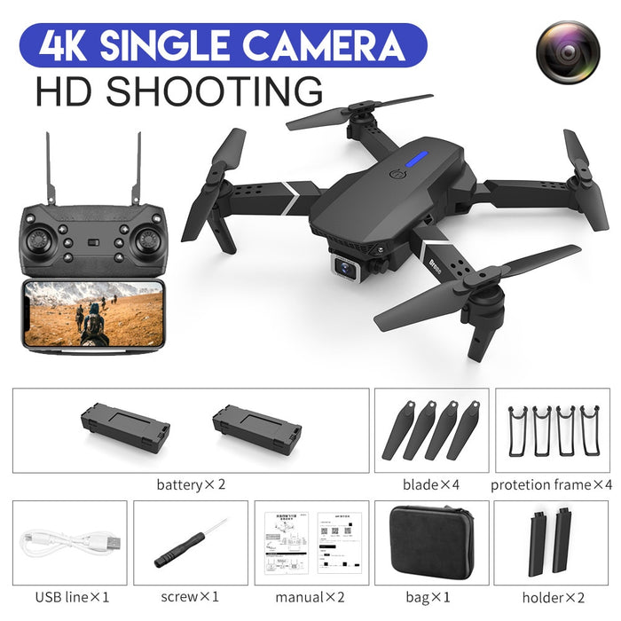New 2022 E88Pro RC Drone 4K Professinal With 1080P Wide Angle HD Camera Foldable RC Helicopter WIFI FPV Height Hold Gift Toy