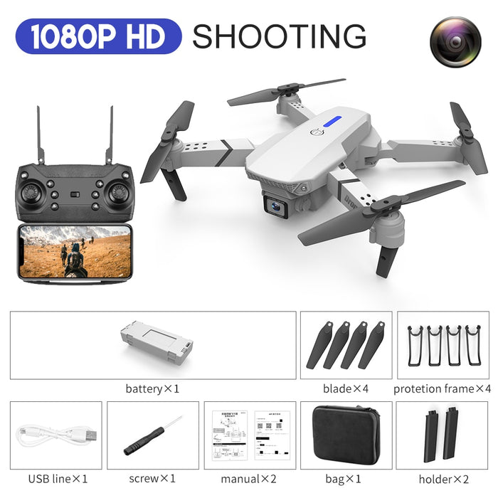 New 2022 E88Pro RC Drone 4K Professinal With 1080P Wide Angle HD Camera Foldable RC Helicopter WIFI FPV Height Hold Gift Toy