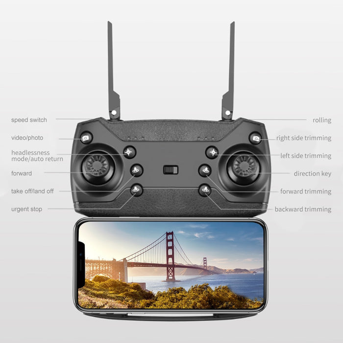 New 2022 E88Pro RC Drone 4K Professinal With 1080P Wide Angle HD Camera Foldable RC Helicopter WIFI FPV Height Hold Gift Toy
