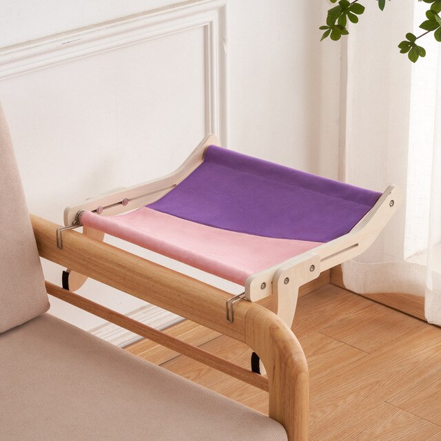 Universal Cat Window Mat  Hanging Bed Easy Washable Quality Fabric 40 Lbs Wooden Assemb Hammock Hanging Bed for Pet supplies