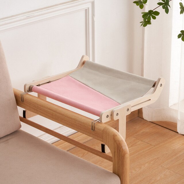 Universal Cat Window Mat  Hanging Bed Easy Washable Quality Fabric 40 Lbs Wooden Assemb Hammock Hanging Bed for Pet supplies