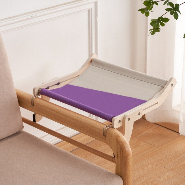 Universal Cat Window Mat  Hanging Bed Easy Washable Quality Fabric 40 Lbs Wooden Assemb Hammock Hanging Bed for Pet supplies