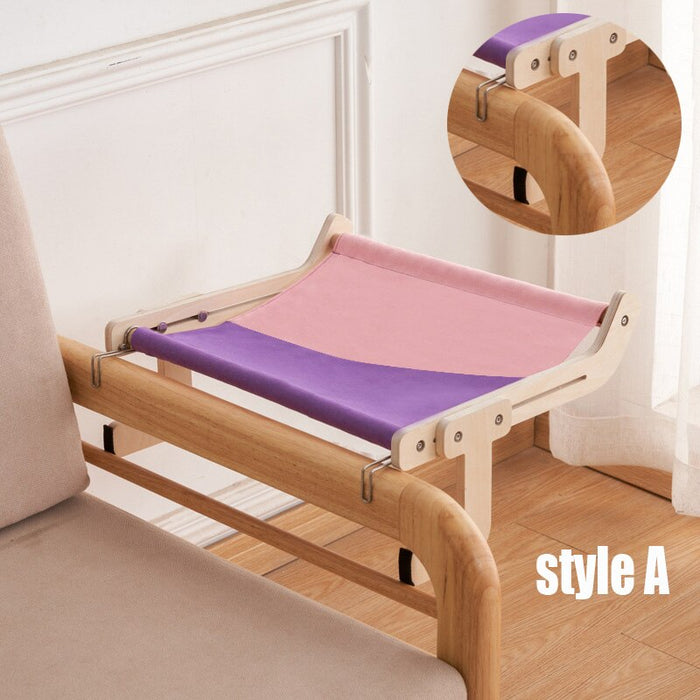 Universal Cat Window Mat  Hanging Bed Easy Washable Quality Fabric 40 Lbs Wooden Assemb Hammock Hanging Bed for Pet supplies
