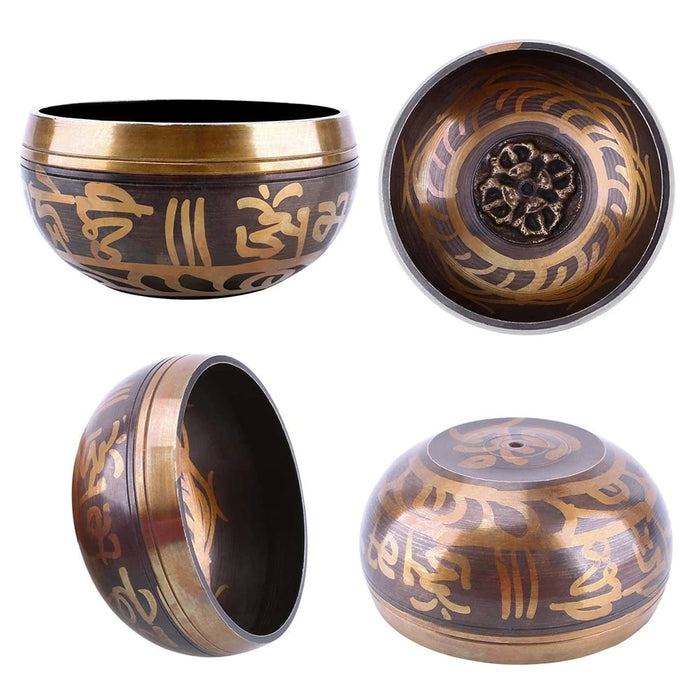 Tibetan Bowl Sing Bowl Nepalese Buddhist Tibetan Chanting Yoga Meditation Bowl Buddhist Sound Therapy Bowl Copper Religion Carft